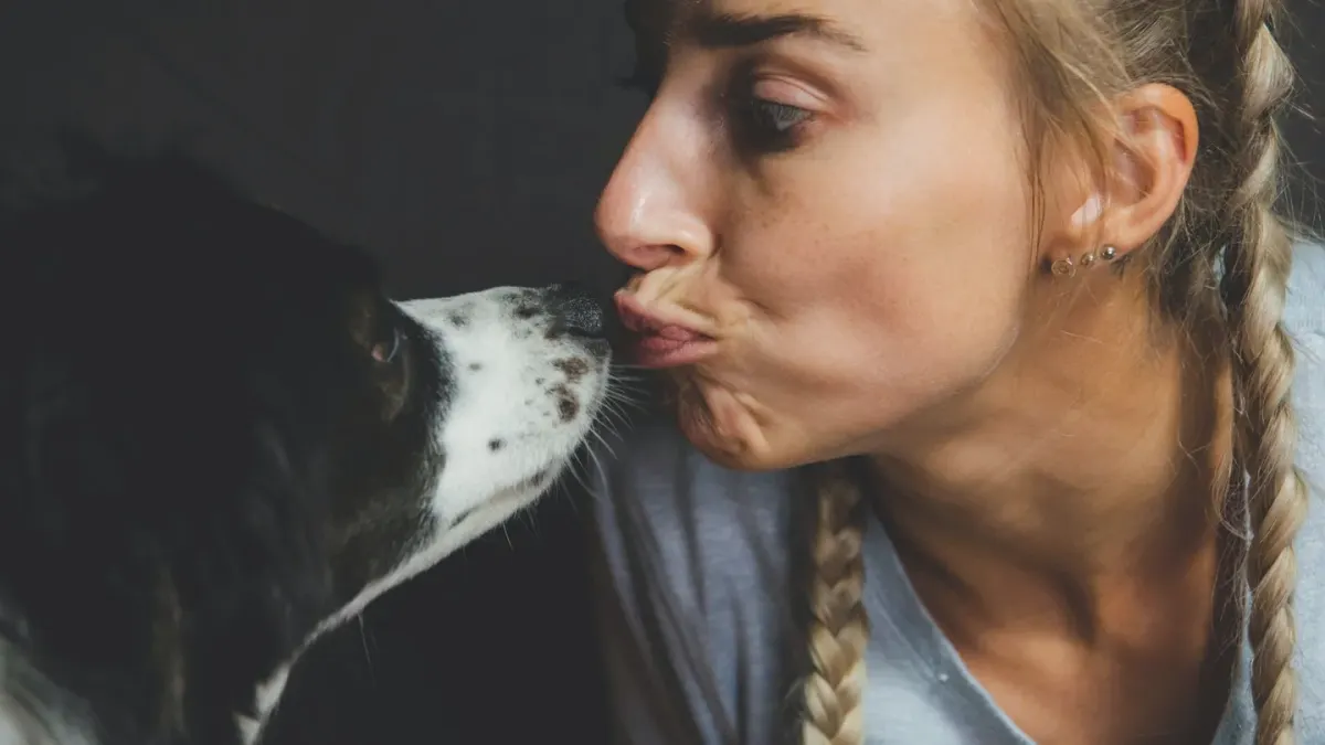Dog and owner together