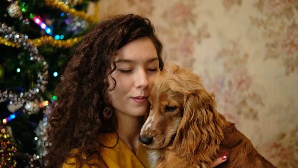 Dog and owner together